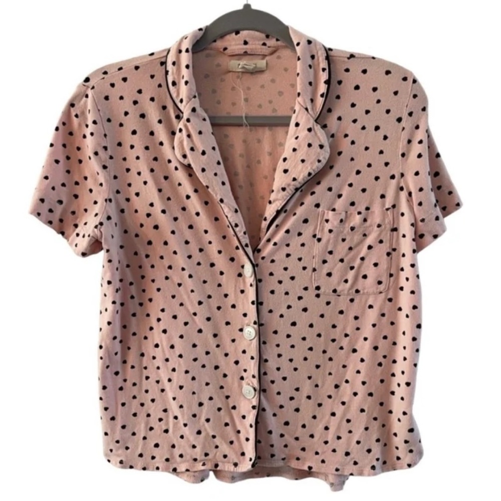 MADEWELL Women’s Size Small Short Sleeve Polka Dot Pajama Top